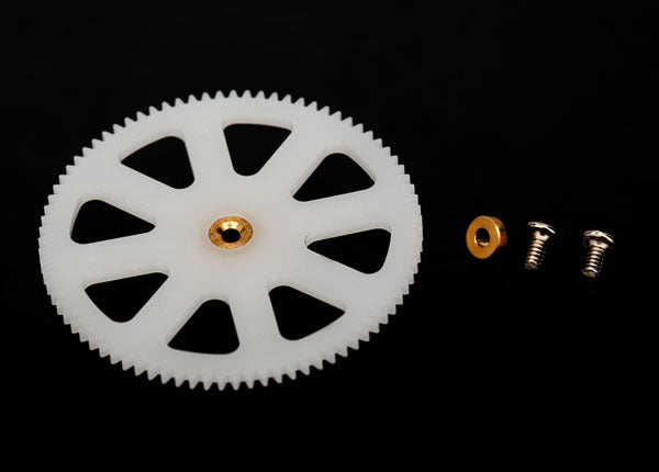 Traxxas 6343 Main gear , Lower (1) (for inner main shaft) / Bushing (1) / Screws (2) - TRA6343