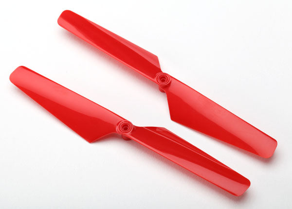 Traxxas 6628 Rotor blade set , - Red (2) / 1.6x5mm BCS (2) - TRA6628