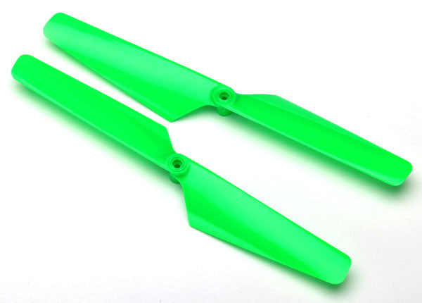 Traxxas 6631 Rotor blade set, Green (2)/ 1.6x5mm BCS (2) - TRA6631