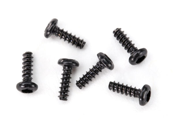 Traxxas 6644 Screws, 1.6x5mm button-head, self-tapping (Hex drive) (6) - TRA6644