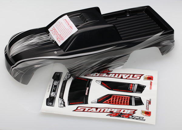 Traxxas 6711X Body , Stampede 4X4 VXL , ProGraphix (Graphics are printed , requires paint & final color application) / Decal Sheet - TRA6711X