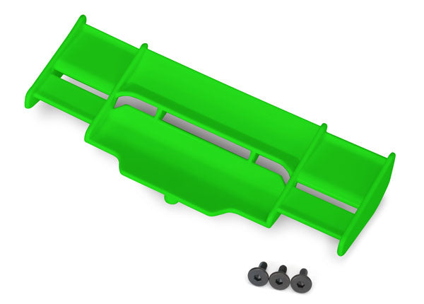 Traxxas 6721G Wing, Rustler 4X4 (green)/ 3x8 FCS (3) - TRA6721G