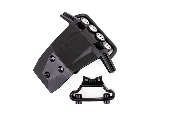 Traxxas 6736X Bumper, Front/ bumper support (fits 4WD Rustler) (for LED light kit installation) - TRA6736X