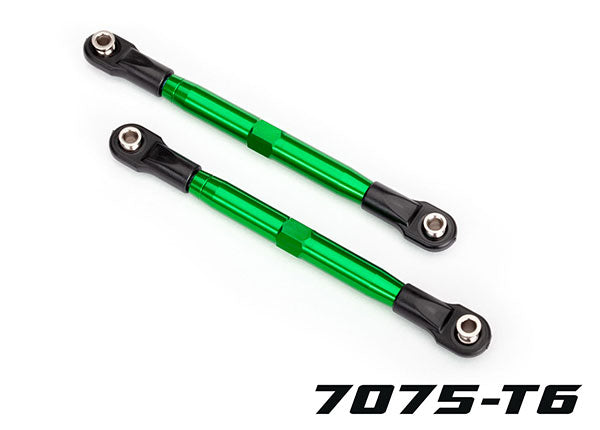 Traxxas 6742G Toe links (TUBES green-anodized, 7075-T6 aluminum, stronger than titanium) (87mm) (2)/ rod ends (4)/ aluminum wrench (1) - TRA6742G