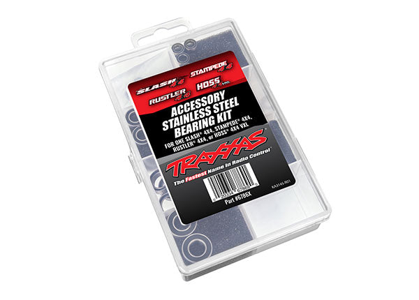 Traxxas 6786X Ball bearing kit, stainless steel, Slash 4X4/Stampede 4X4/Rustler 4X4/Hoss 4X4 VXL (Complete)