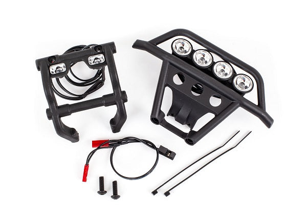 Traxxas 6794 LED light set, Complete (includes Front and Rear bumpers with LED light bar, Rear LED harness, & BEC Y-harness) (fits 4WD Stampede) - TRA6794