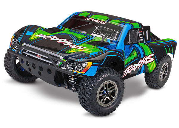 Traxxas 68277-4 Slash 4X4 Ultimate:  1/10 Scale 4WD Brushless Short Course Truck with TQi Radio System, Link Wireless Module, & Stability Managment (TSM) - Green
