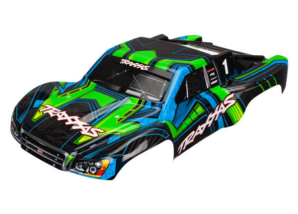 Traxxas 6844X Body, Slash 4X4, Green and - Blue (painted, decals applied) - TRA6844X