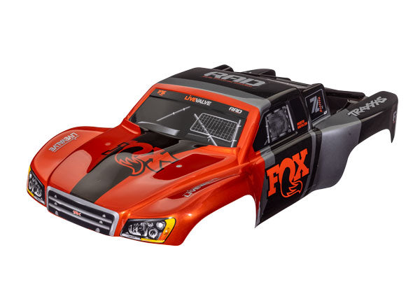 Traxxas 6849R Body, Slash VXL 2WD (also fits Slash 4X4), Fox (painted, decals applied) - TRA6849R