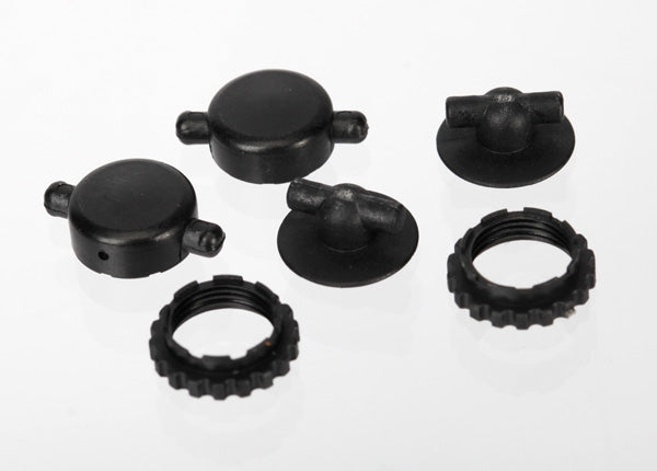 Traxxas 6962 Caps & spring retainers , GTR shocks (upper cap (2) , upper retainer (2) , Lower retainer (2)) - TRA6962