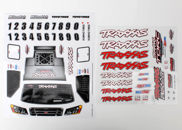 Traxxas 7013X Decal Sheets , 1 / 16 Slash 4WD team truck - TRA7013X