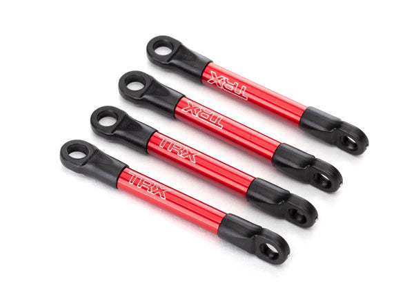 Traxxas 7018X Push rods, aluminum (red-anodized) (4) (assembled with rod ends) - TRA7018X