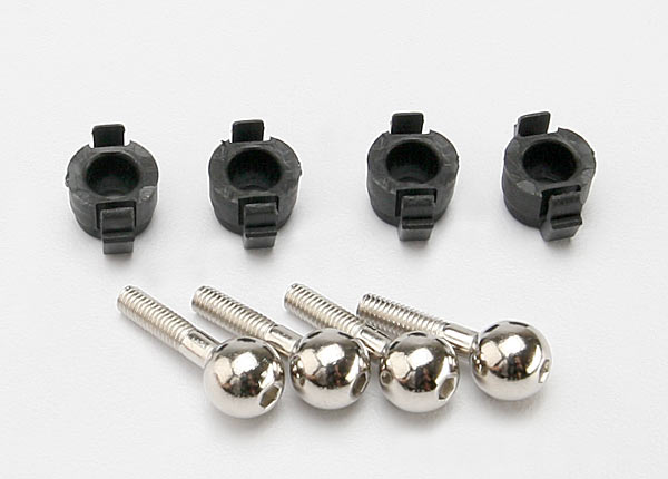 Traxxas 7033 Pivot balls (4)/ pivot ball caps (4) - TRA7033