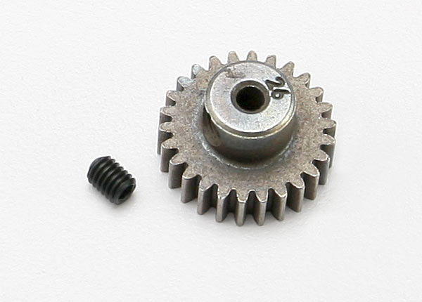 Traxxas 7040 Gear , 26-T pinion (48-pitch , 2.3mm shaft) / set screw - TRA7040