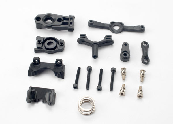 Traxxas 7043 Steering arm (upper & Lower) / Steering link / Servo Horn / Servo saver / Servo saver spring / Servo Horn Mount / ball stud (2) / shock Mounts , Front & Rear / 2.5x18mm CS (4) - TRA7043