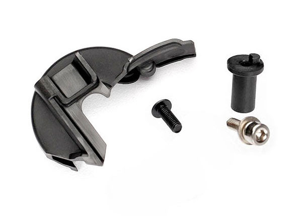Traxxas 7077R Cover, gear/ Motor Mount hinge post/ 3x10mm CS with split and flat Washers (1)/ 3x8mm BCS (1) - TRA7077R