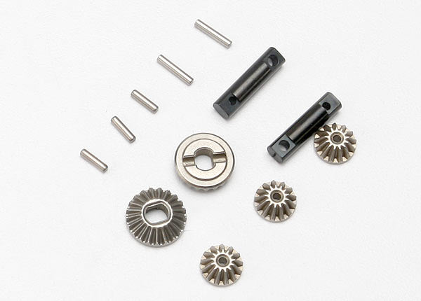 Traxxas 7082 Gear Set, Differential (Output gears (2)/ spider gears (3))/ Differential Output shafts (2)/ 1.5x6mm pin (3)/ 1.5x8mm pin (2) - TRA7082
