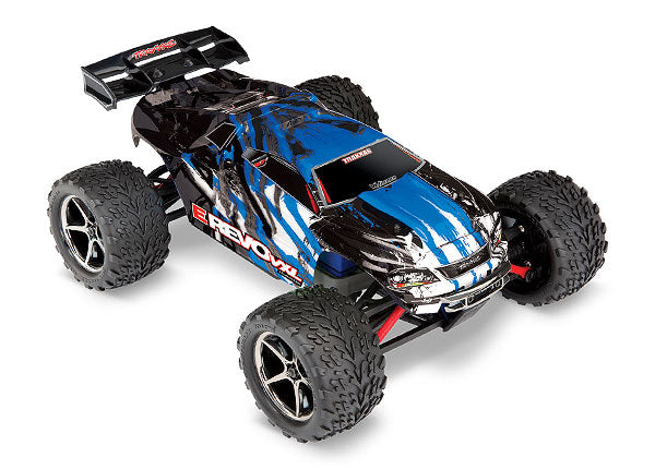 Traxxas 71076-8 E-Revo VXL: 1/16-Scale 4WD Brushless Monster Truck with TQi Link Enabled 2.4GHz Radio System & Stability Management (TSM)  - Blue