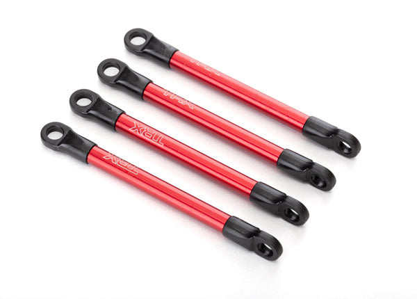 Traxxas 7118X Push rods, aluminum (red-anodized) (4) (assembled with rod ends) - TRA7118X
