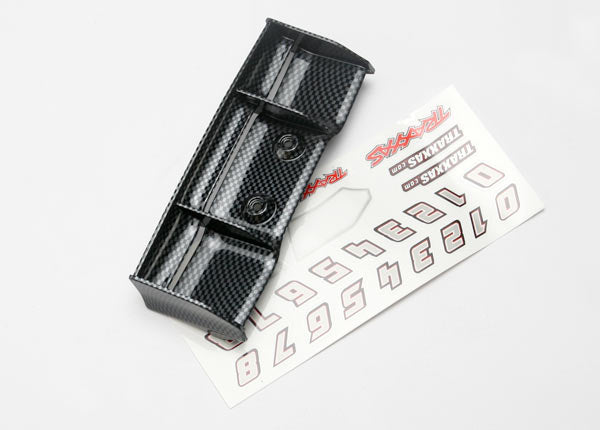 Traxxas 7122G Wing, 1/16 E-Revo (Exo-carbon finish)/ Decal Sheet - TRA7122G