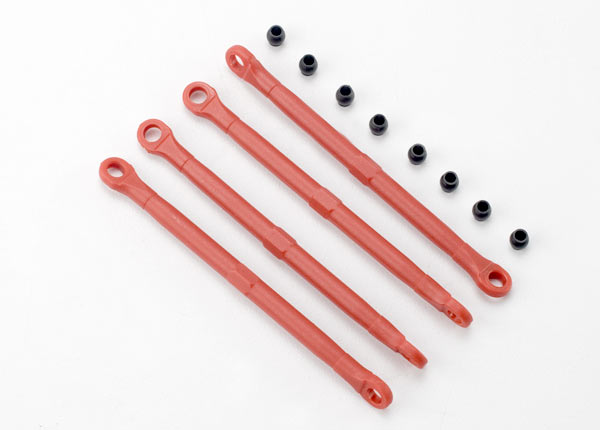 Traxxas 7138 Toe link , Front & Rear (molded composite) (red) (4) / hollow balls (8) - TRA7138