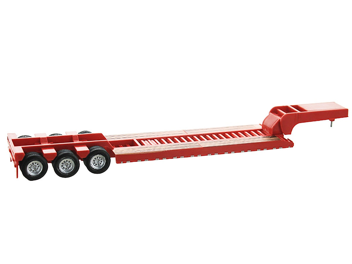 HO Logistics Replicas Lowboy Construction Trailer - Assembled -- Red