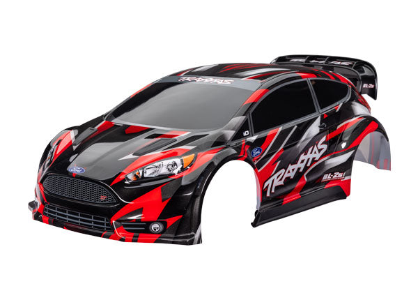 Traxxas 7418-RED Body FORD FIESTA ST RALLY BL - Red