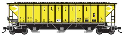 Pullman-Standard PS2-CD 4427 High-Side Covered Hopper - Ready to Run -- Cargill 3 (yellow, black, white)