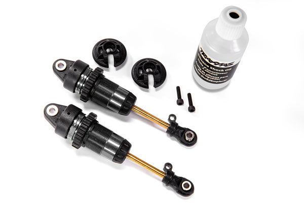 Traxxas 7461X Shocks, GTR long hard-anodized, PTFE-coated bodies with TiN shafts (assembled) (2) (without Springs) - TRA7461X