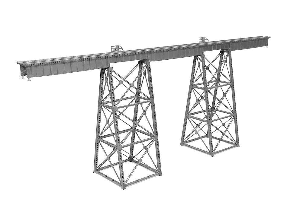 Micro Engineering 75-515 Tall Steel Viaduct -- Kit - Scale Length: 210' 64m