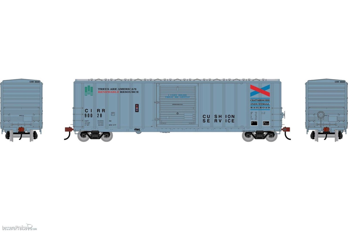 Athearn HO 50' FMC 5347 Single Door Box Car, Chattahoochee Industrial (CIRR) #90028