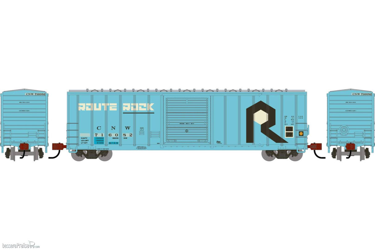 Athearn N 50' FMC 5347 Single Door Box Car, Primed For Grime Chicago & North Western (C&NW) #716082