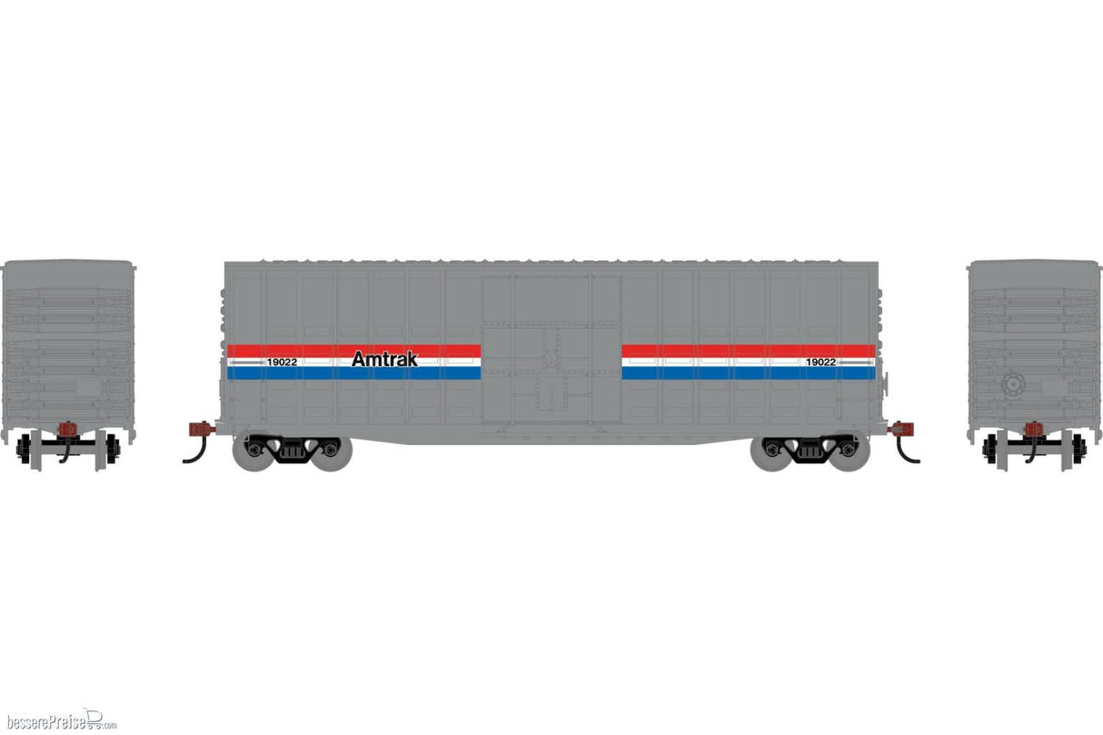 Roundhouse HO  50' Waffle High Cube Box Car, Amtrak (AMT) Phase III #19022