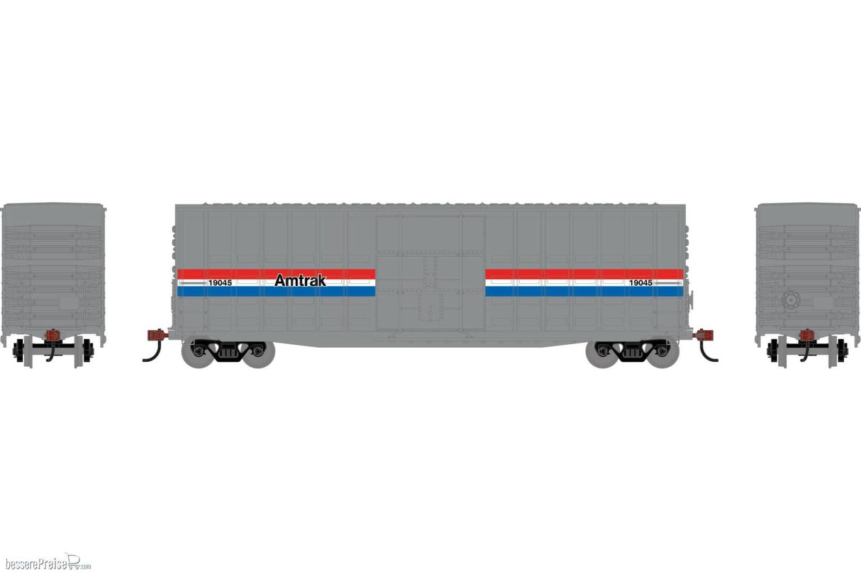 Roundhouse HO  50' Waffle High Cube Box Car, Amtrak (AMT) Phase III #19045