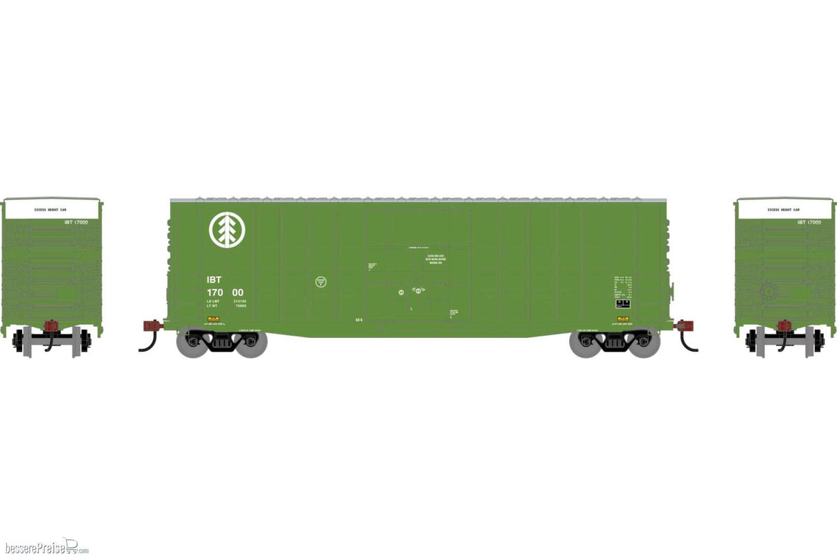 Roundhouse HO  50' Waffle High Cube Box Car, International Bridge & Terminal (IBT) #17000