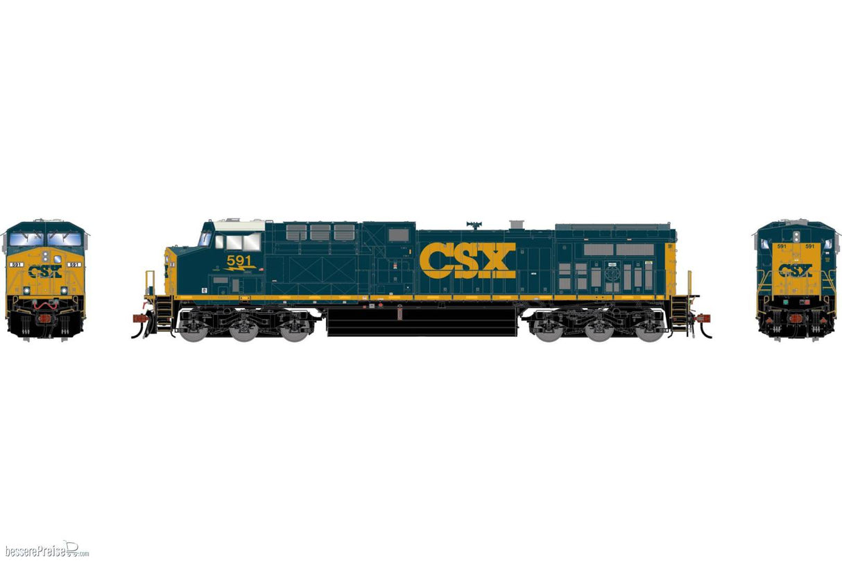 Athearn Genesis HO  AC4400CW Locomotive, CSX (CSXT) 'YN3' #591