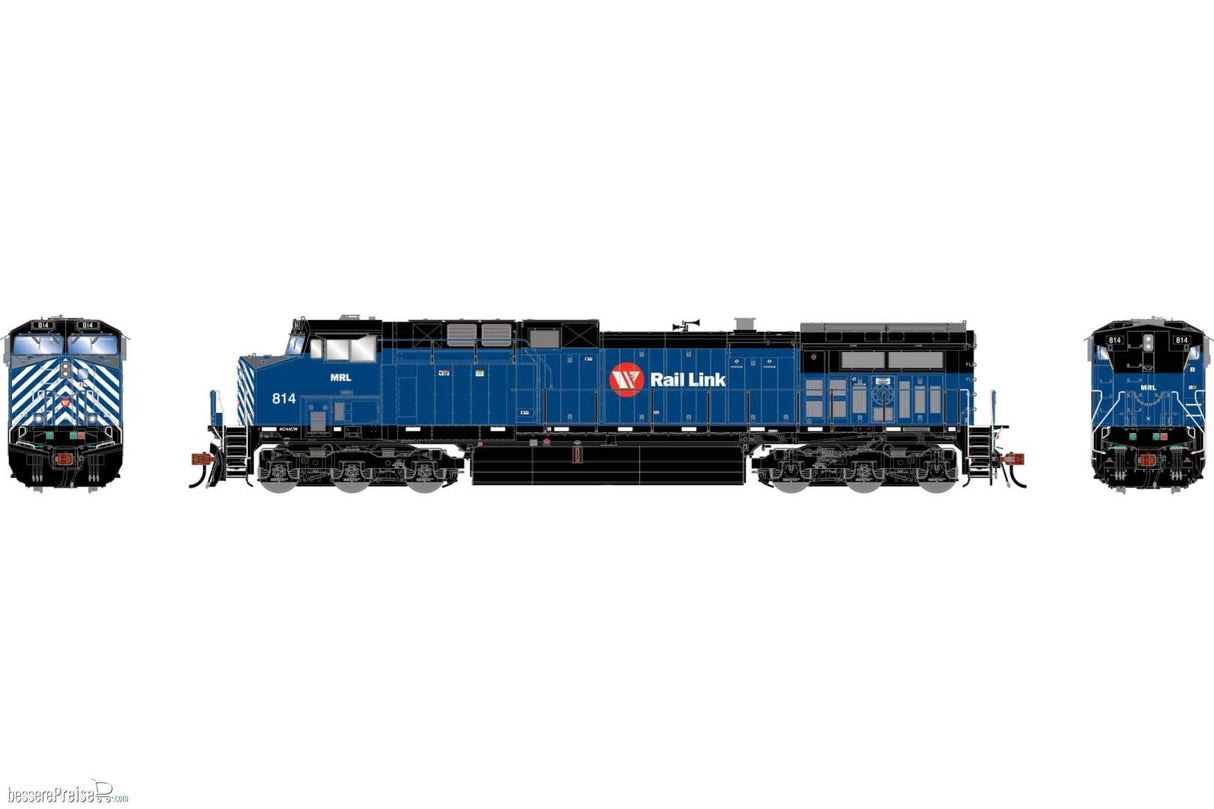Athearn Genesis HO  AC4400CW Locomotive w/DCC & Sound, Legendary Liveries Montana Rail Link (MRL) #814