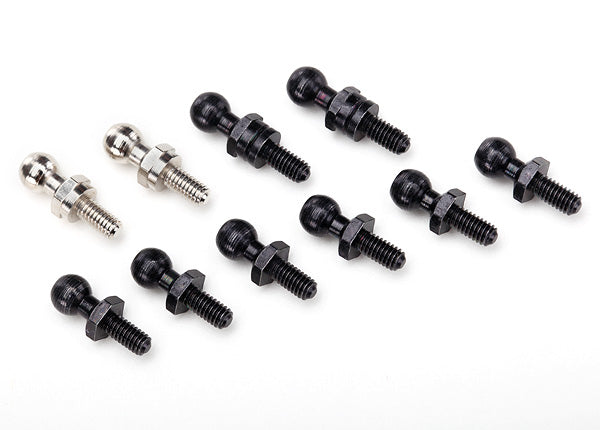Traxxas 7540X Pivot balls: black (6), silver (2), black (long) (2) - TRA7540X