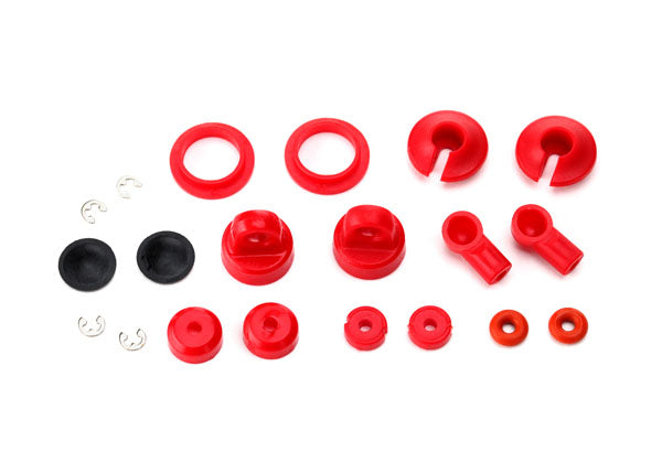 Traxxas 7662 Rebuild kit, oil-filled shocks (o-ring, bladder, piston, shaft guide, E-clips, shock cap, shock rod end) renews 2 shocks - TRA7662