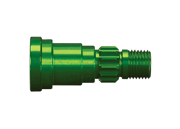 Traxxas 7753G Stub axle, aluminum (green-anodized) (1) (for use only with #7750 driveshaft) - TRA7753G