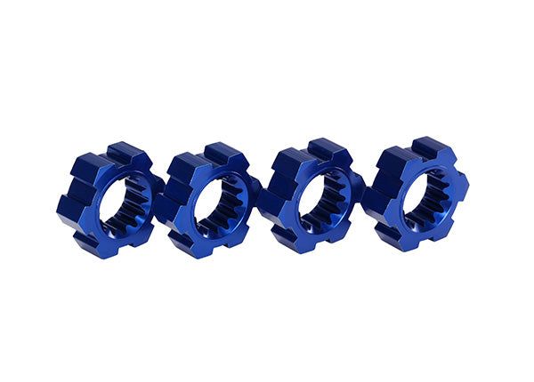 Traxxas 7756X Wheel hubs, Hex, aluminum (blue-anodized) (4) - TRA7756X