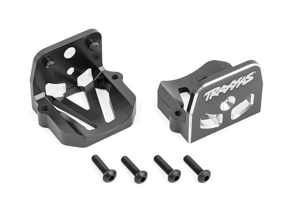 Traxxas 7760-GRAY Motor Mounts, 6061-T6 aluminum (gray-anodized) (Front & Rear)