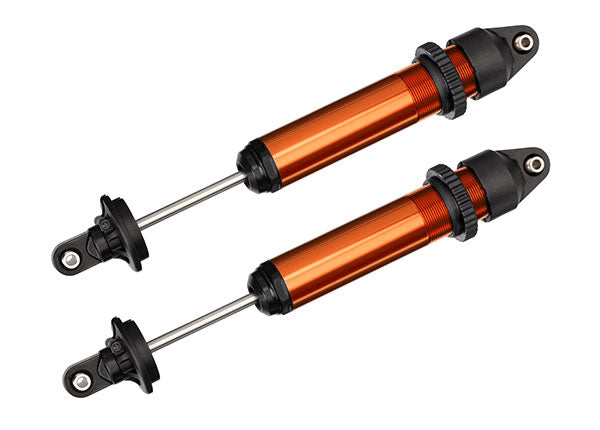 Traxxas 7761T Shocks, GTX, aluminum, orange-anodized (fully assembled w/o Springs) (2) - TRA7761T