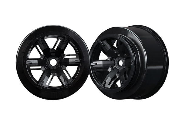 Traxxas 7771 Wheels, X-Maxx, black (left & right) - TRA7771