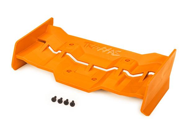 Traxxas 7821T Wing, orange/ 4x12mm FCS (4) - TRA7821T