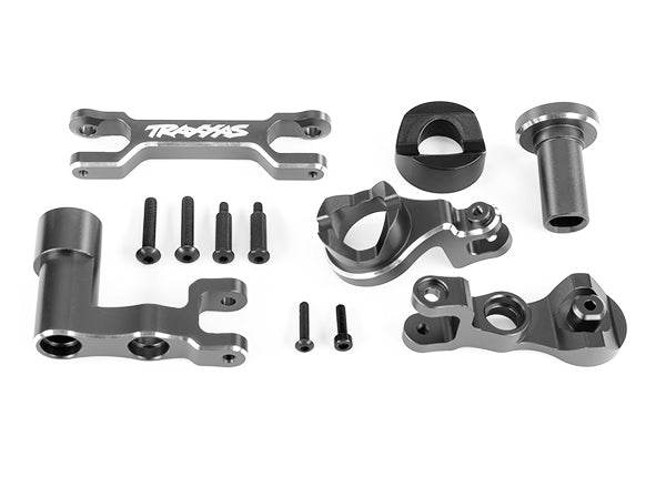 Traxxas 7843-GRAY Steering Bellcranks (left & right)/ draglink (6061-T6 aluminum, - Gray-anodized) (fits XRT)