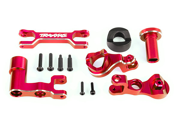 Traxxas 7843-RED Steering Bellcranks (left & right)/ draglink (6061-T6 aluminum, - Red-anodized) (fits XRT)