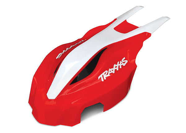 Traxxas 7911 Canopy , Front , - Red / White , Aton - TRA7911