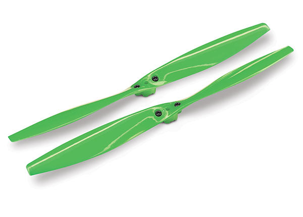Traxxas 7931 Rotor blade set , Green (2) (with Screws) - TRA7931