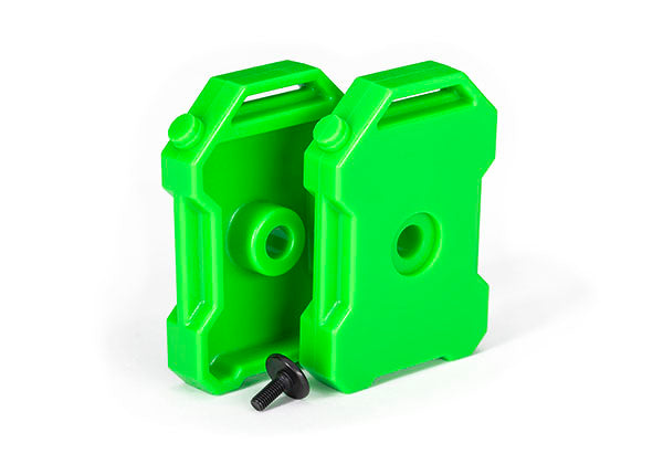 Traxxas 8022-GRN Fuel canisters (green) (2)/ screw pin